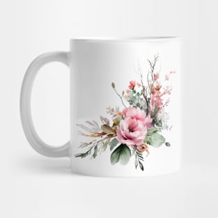 pink flowers bouquet Mug